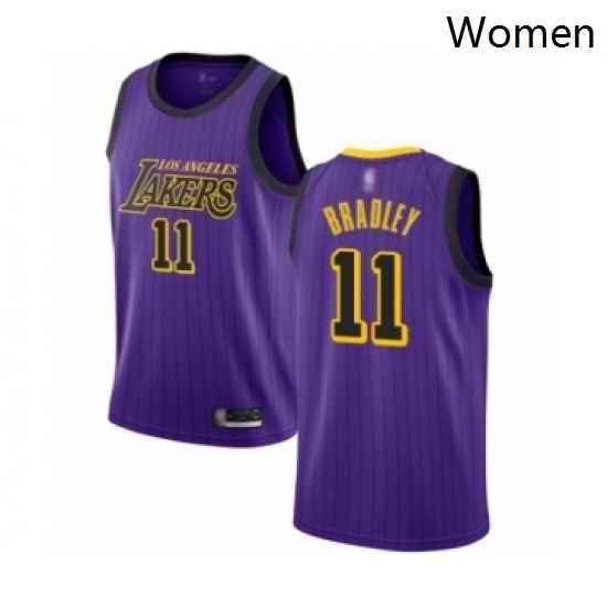 Womens Los Angeles Lakers 11 Avery Bradley Swingman Purple Basketball Jersey City Edition
